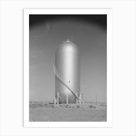 Gas Tank,Oklahoma City Oil Field, Oklahoma By Russell Lee Art Print