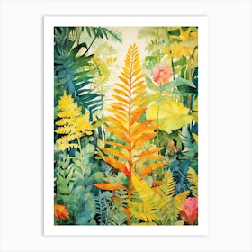 Tropical Plant Painting Boston Fern 4 Art Print