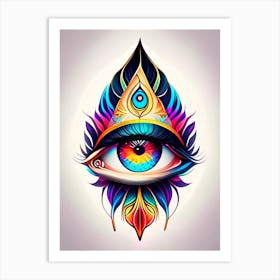 Transcendence, Symbol, Third Eye Tattoo 2 Art Print