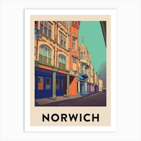 Norwich 5 Vintage Travel Poster Art Print