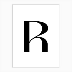 Letter R.Classy expressive letter. Art Print