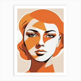 Orange Haired Woman portrait Poster