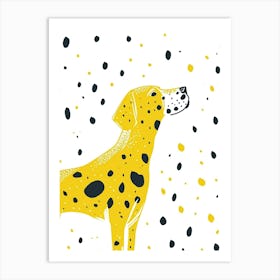 Yellow Dalmatian 3 Art Print