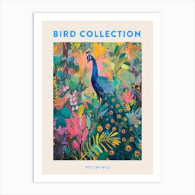 Peacock & The Leaves Painting 3 Poster Art Print