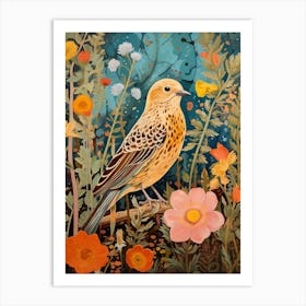Yellowhammer 1 Detailed Bird Painting Art Print