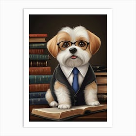 Dog In A Suit Lawyer Art Print