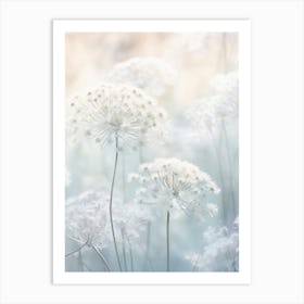 Frosty Botanical Queen Annes Lace 4 Art Print