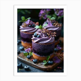 Blueberry Cupcakes 2 Art Print