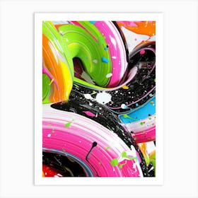 Colorful Splatters 1 Art Print