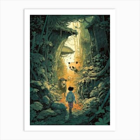 Child In The Forest Art Print