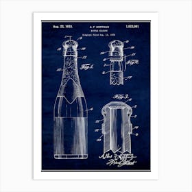 Wine Or Champagne Bottle 1933 Art Print