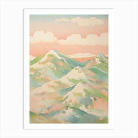 Mount Norikura In Nagano, Japanese Landscape 3 Art Print