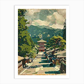 Takayama Old Town Japan Mid Century Modern 2 Art Print