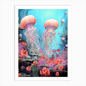 Turritopsis Dohrnii Importal Jellyfish Illustration 2 Art Print