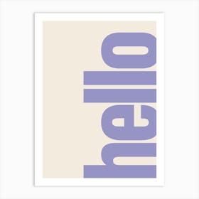 Hello Typography - Indigo Art Print