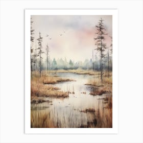 Autumn Forest Landscape Blackwater National Wildlife Reserve Art Print