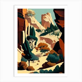 Göreme National Park Turkey Retro Art Print