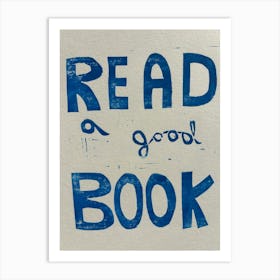 Read A Good Book 1 Art Print