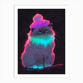 Glow Cat 1 Art Print