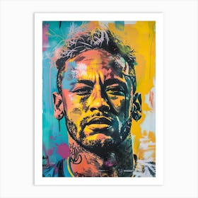 Pop art Neymar Jr Art Print