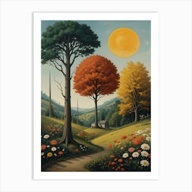 Autumn Trees 1 Art Print