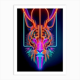 Neon Tiger 4 Art Print