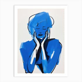 Blue Woman 3 Art Print