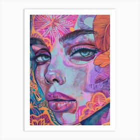 Woman'S Face 145 Art Print