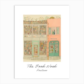 Positano The Book Nook Pastel Colours 1 Poster Art Print