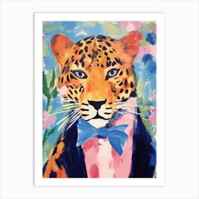 Jaguar In A Suit Painting Art Print