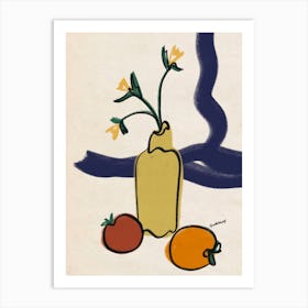 Flowers And Fruits Art Print