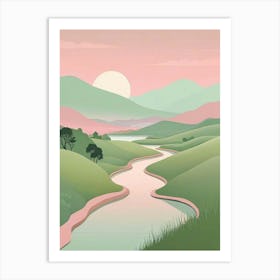 Serene Landscape Art Print (4) Art Print