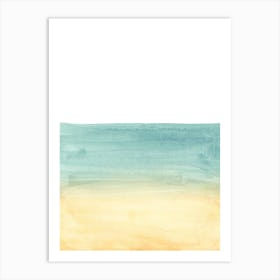 Watercolor Of A Beach Art Print