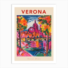 Verona 2 Italia Travel Poster Art Print