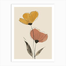 Two Flowers Art Print