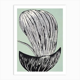 Conch Linocut Art Print