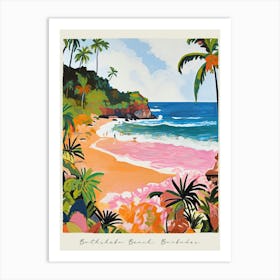 Poster Of Bathsheba Beach Barbados, Matisse And Rousseau Style 3 Art Print