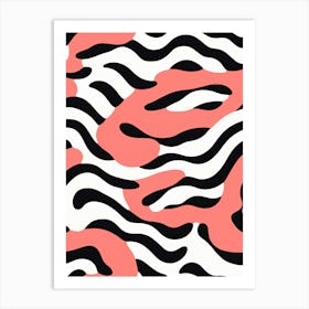 Pink Zebra Pattern Art Print