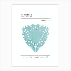 December Birthstone |Turquoise Art Print