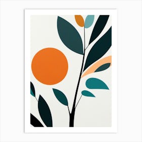 'Orange Tree' Abstract 1 Art Print