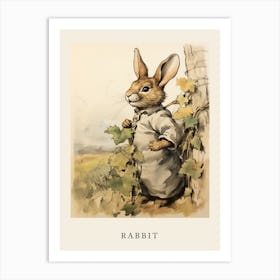 Beatrix Potter Inspired  Animal Watercolour Rabbit 5 Art Print