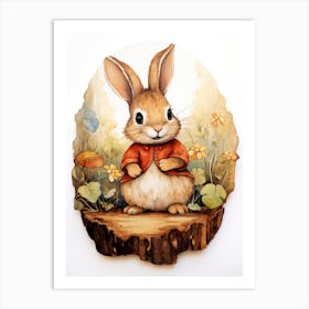 Bunny Rabbit Prints Watercolour Art Print