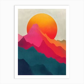 Sunset In The Mountains 51 Art Print