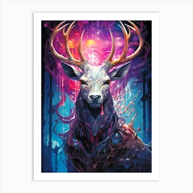 Deer Fantasy Art Print