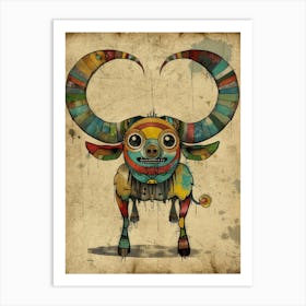 Bull With Horns Art Print