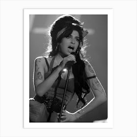 Singer Amy Winehouse Performs Back To Black On Stage During The 2007 Mtv Europe Music Awards Art Print