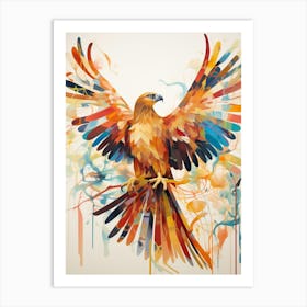Bird Painting Collage Golden Eagle 2 Art Print
