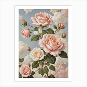 Roses In The Clouds Art Print