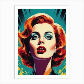 Woman In The Style Of Pop Art (6) Art Print