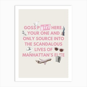 Gossip Girl Inspired Art Print